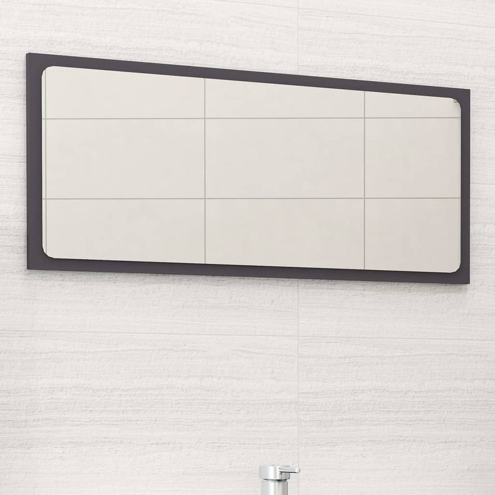 Grauer Badspiegel 80x37 cm