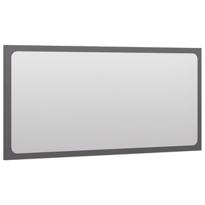 Hochglanz Grau Badspiegel 80x37 cm