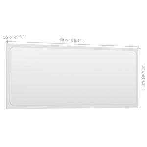 Weißer Badspiegel 90 cm