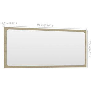 Badspiegel Sonoma Eiche 90 cm