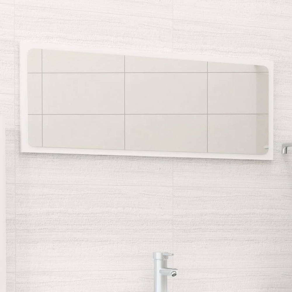 Hochglanz Weiß Badspiegel 90x37 cm