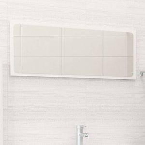 Hochglanz Weiß Badspiegel 90x37 cm