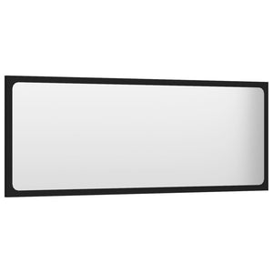 Schwarzer Badspiegel 100x37 cm