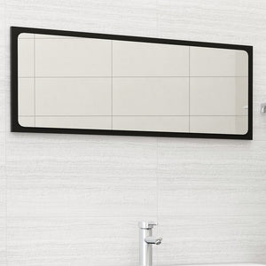 Schwarzer Badspiegel 100x37 cm
