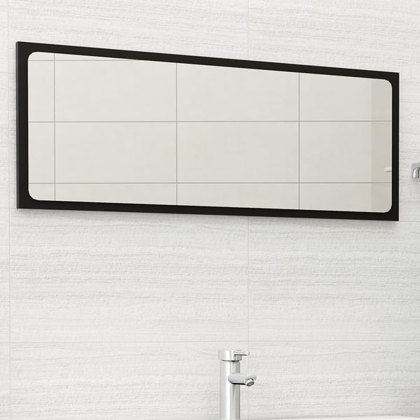 Schwarzer Badspiegel 100x37 cm