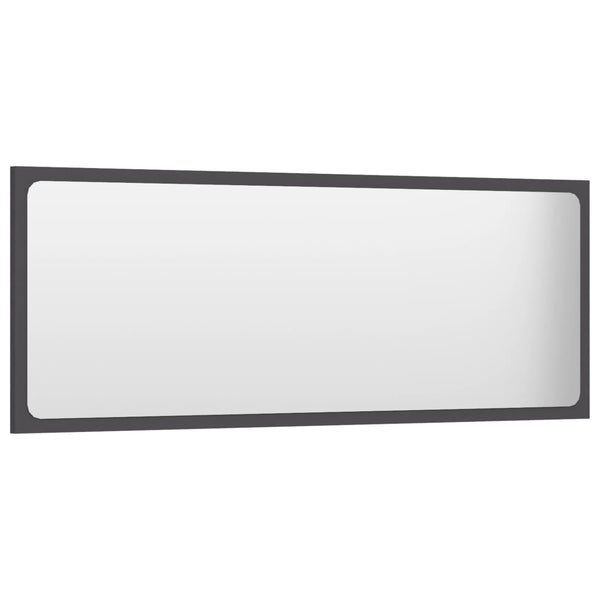 Grauer Badspiegel 100 cm