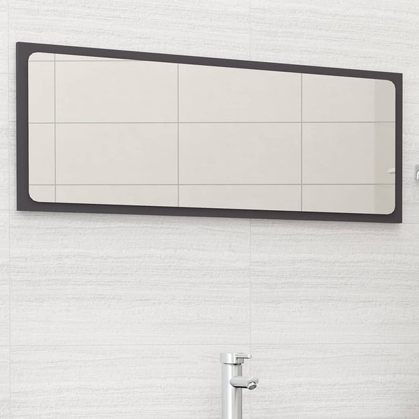 Grauer Badspiegel 100 cm