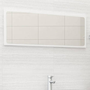 Hochglanz Badspiegel Weiß 100 cm