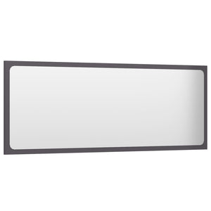 Hochglanz Grau Badspiegel 100x37 cm