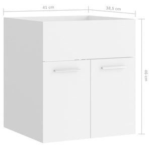 Weißer Waschbeckenunterschrank 41x38,5x46 cm