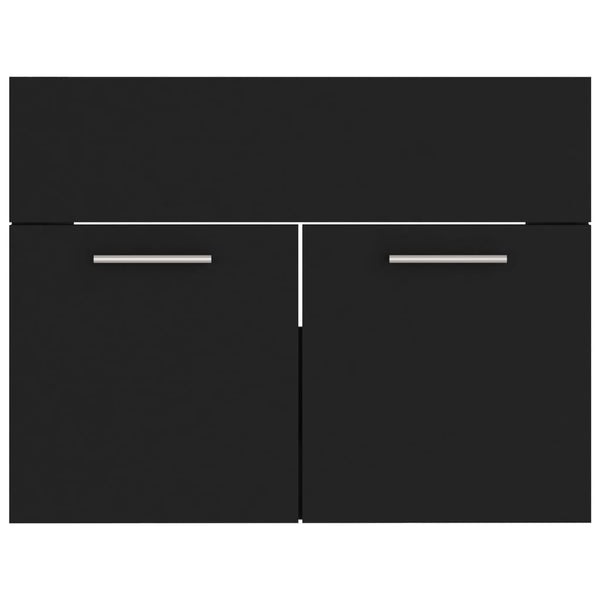 Schwarzer Waschbeckenunterschrank 60 cm