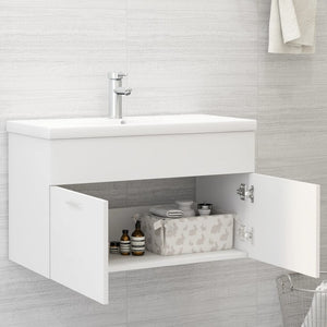 Waschbeckenunterschrank Weiß 80 cm