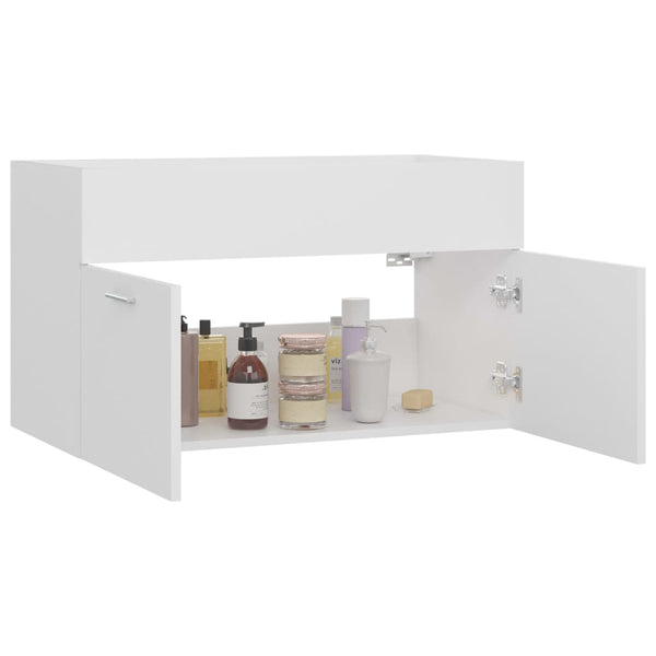 Waschbeckenunterschrank Weiß 80 cm