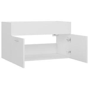 Waschbeckenunterschrank Weiß 80 cm