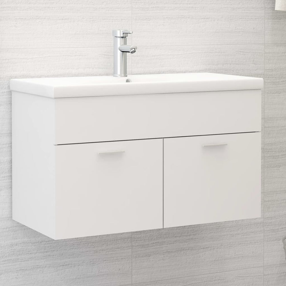 Waschbeckenunterschrank Weiß 80 cm