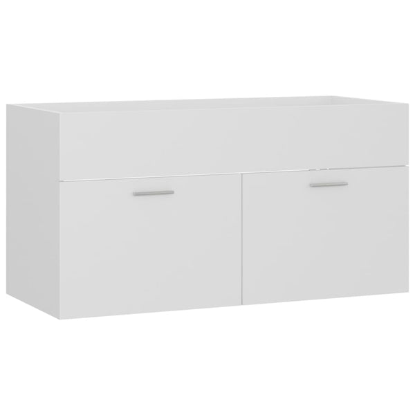 Waschbeckenunterschrank Weiß, 90 cm