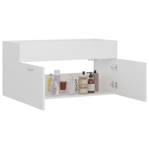 Waschbeckenunterschrank Weiß, 90 cm