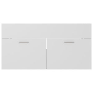 Waschbeckenunterschrank Weiß, 90 cm