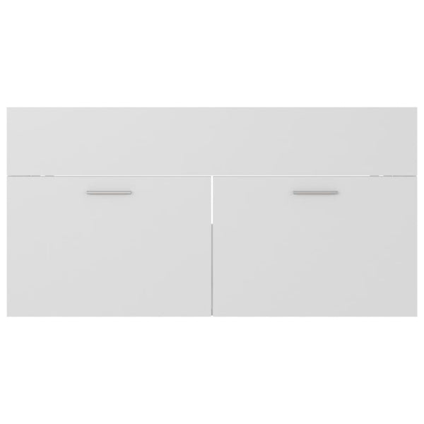 Waschbeckenunterschrank Weiß, 90 cm