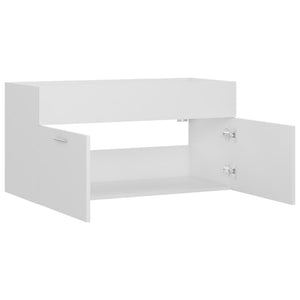Waschbeckenunterschrank Weiß, 90 cm