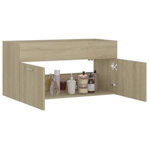 Waschbeckenunterschrank Sonoma Eiche 90 cm
