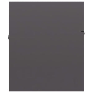Waschbeckenunterschrank Grau Hochglanz 90cm