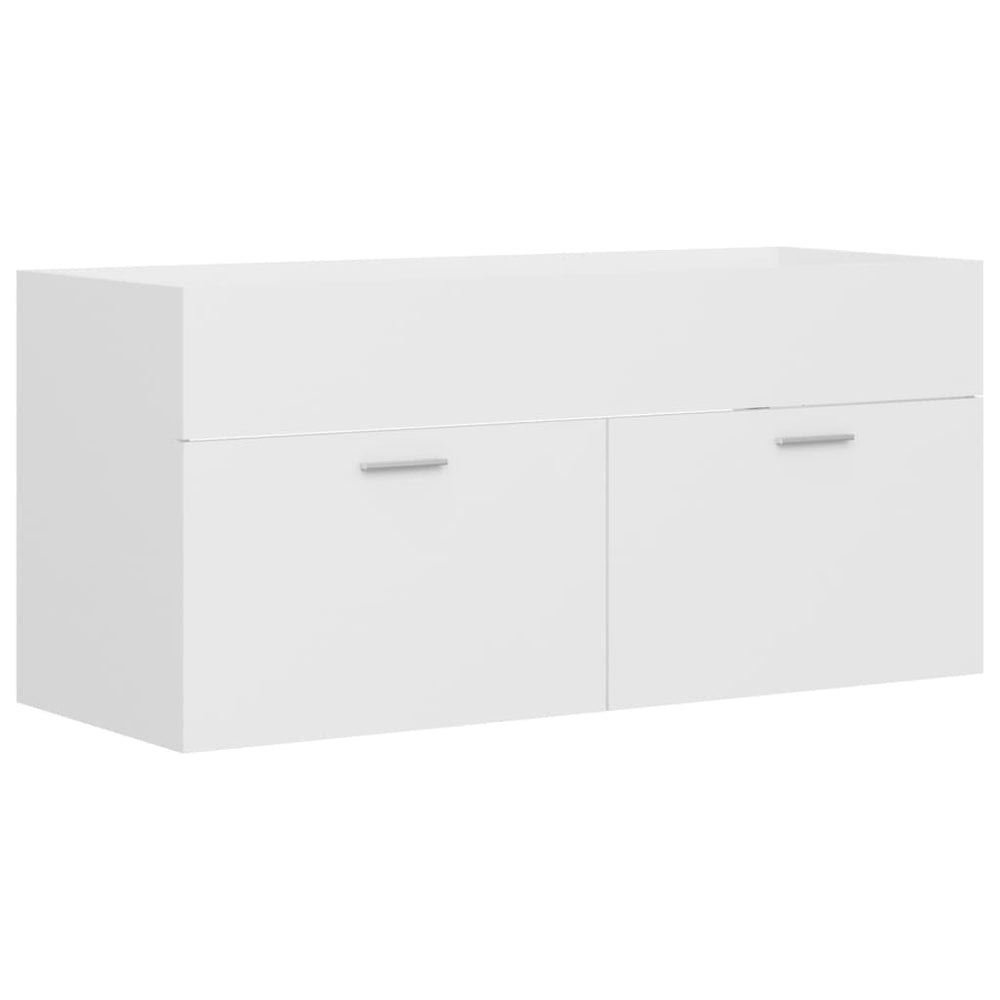 vidaXL Meuble sous-lavabo Blanc 100x38,5x46 cm Bois d'ingénierie