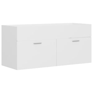 Waschbeckenunterschrank Weiß, 100 cm