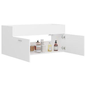 Waschbeckenunterschrank Weiß, 100 cm