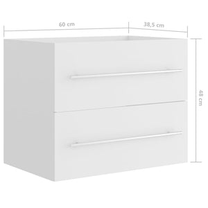 Waschbeckenunterschrank Weiß 60 cm