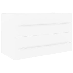 Waschbeckenunterschrank Weiß 80 cm