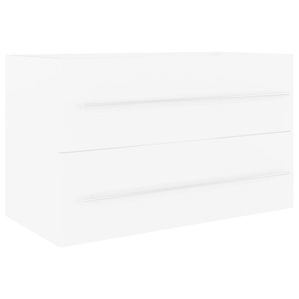 Waschbeckenunterschrank Weiß 80 cm