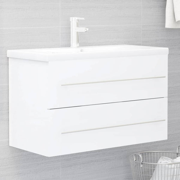 Waschbeckenunterschrank Weiß 80 cm