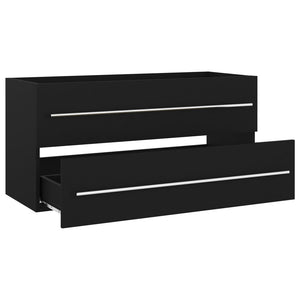 vidaXL Meuble sous-lavabo noir 100x38,5x48 cm Bois d'ingénierie