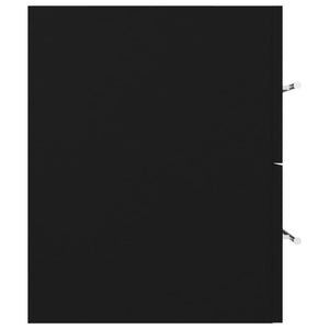 vidaXL Meuble sous-lavabo noir 100x38,5x48 cm Bois d'ingénierie