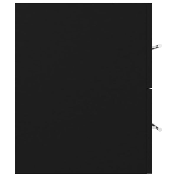 vidaXL Meuble sous-lavabo noir 100x38,5x48 cm Bois d'ingénierie