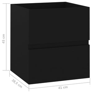 Schwarzer Waschbeckenunterschrank 41x38,5x45 cm