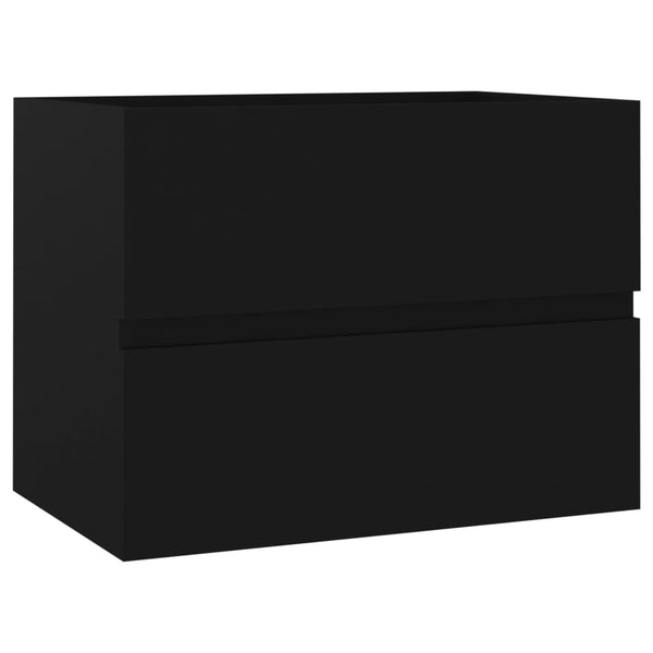 vidaXL Meuble sous lavabo noir 60x38,5x45 cm en bois d'ingénierie