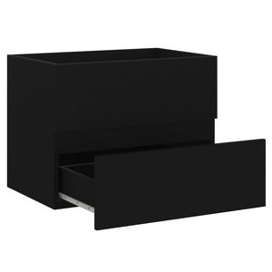 vidaXL Meuble sous lavabo noir 60x38,5x45 cm en bois d'ingénierie