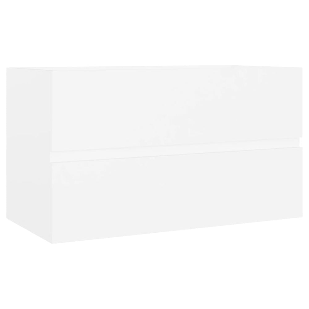 vidaXL Meuble sous-lavabo blanc 80x38,5x45 cm en bois d'ingénierie