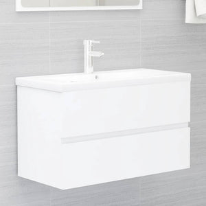 Waschbeckenunterschrank Weiß 80 cm