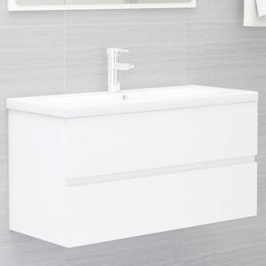 Waschbeckenunterschrank Weiß 90 cm