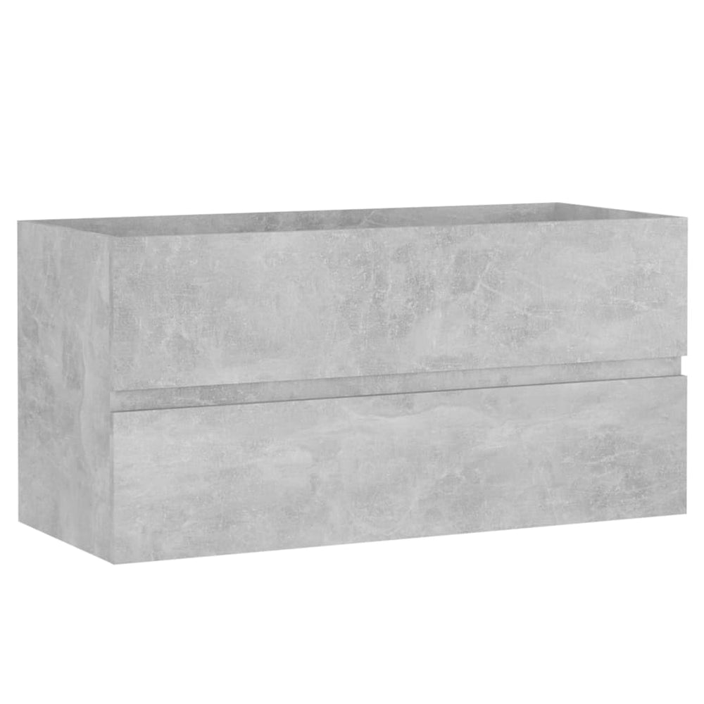 vidaXL Meuble sous-lavabo gris béton 90x38,5x45 cm en bois d'ingénierie