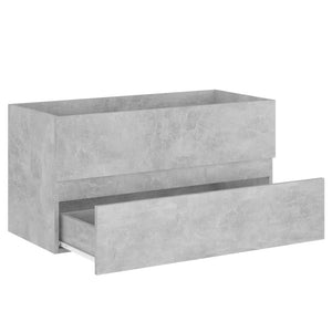 Waschbeckenunterschrank Betongrau 90 cm