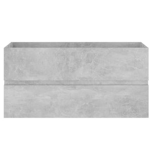 Waschbeckenunterschrank Betongrau 90 cm