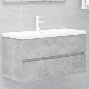 Waschbeckenunterschrank Betongrau 90 cm