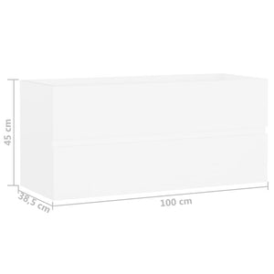 Waschbeckenunterschrank Weiß 100 cm