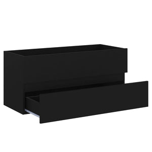 Schwarzer Waschbeckenunterschrank 100 cm
