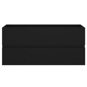 Schwarzer Waschbeckenunterschrank 100 cm
