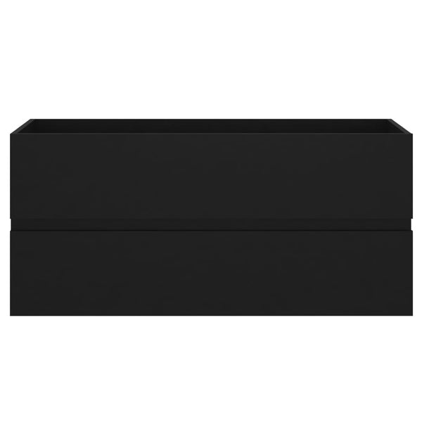Schwarzer Waschbeckenunterschrank 100 cm